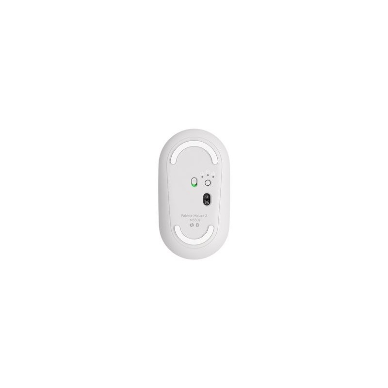 LOGITECH Pebble Mouse 2 M350s Mouse optical 3 buttons wireless Bluetooth 5.2 LE tonal white
