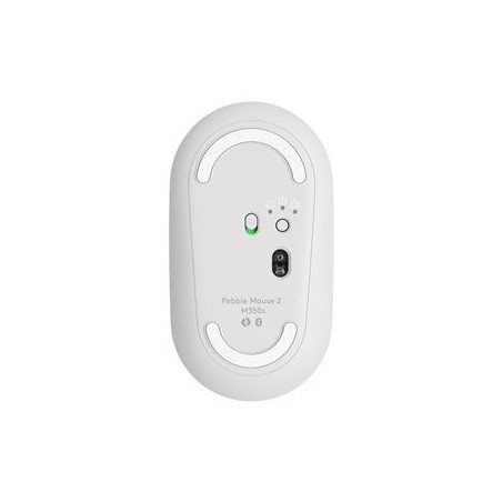 LOGITECH Pebble Mouse 2 M350s Mouse optical 3 buttons wireless Bluetooth 5.2 LE tonal white