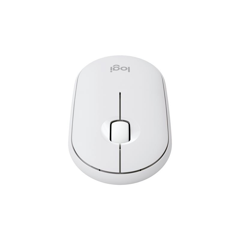 LOGITECH Pebble Mouse 2 M350s Mouse optical 3 buttons wireless Bluetooth 5.2 LE tonal white