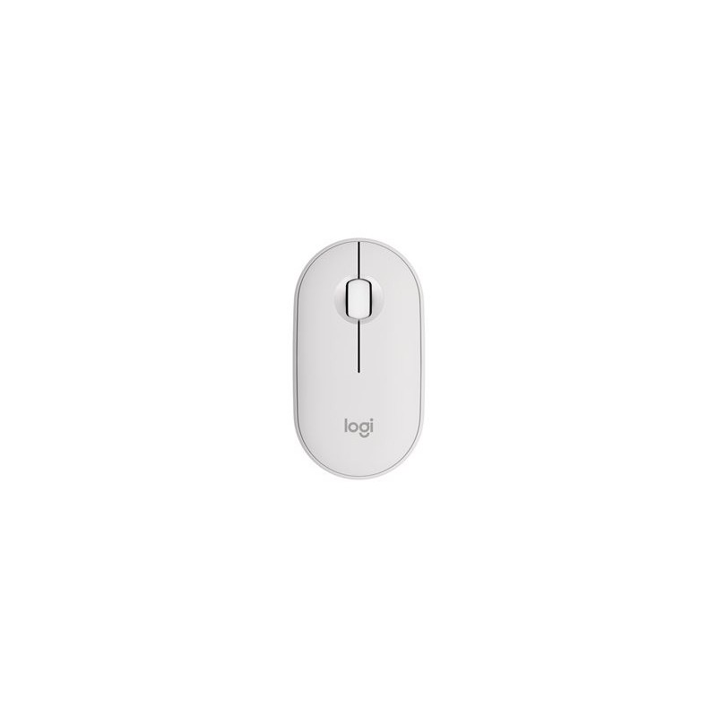 LOGITECH Pebble Mouse 2 M350s Mouse optical 3 buttons wireless Bluetooth 5.2 LE tonal white