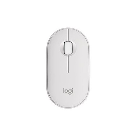 LOGITECH Pebble Mouse 2 M350s Mouse optical 3 buttons wireless Bluetooth 5.2 LE tonal white