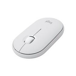 LOGITECH Pebble Mouse 2 M350s Mouse optical 3 buttons wireless Bluetooth 5.2 LE tonal white