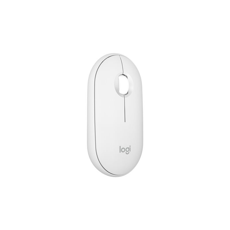 LOGITECH Pebble Mouse 2 M350s Mouse optical 3 buttons wireless Bluetooth 5.2 LE tonal white
