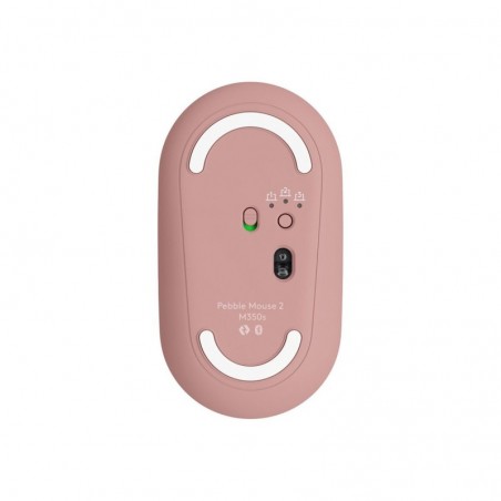 LOGITECH Pebble Mouse 2 M350s Mouse optical 3 buttons wireless Bluetooth 5.2 LE tonal rose