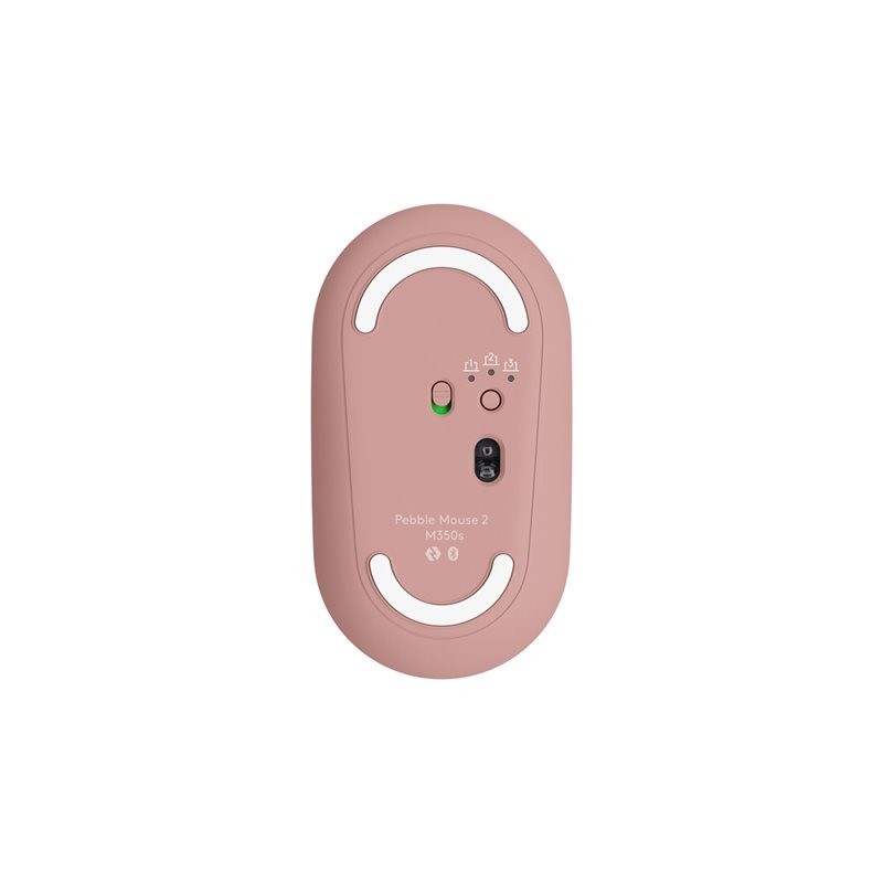 LOGITECH Pebble Mouse 2 M350s Mouse optical 3 buttons wireless Bluetooth 5.2 LE tonal rose