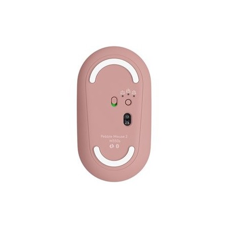 LOGITECH Pebble Mouse 2 M350s Mouse optical 3 buttons wireless Bluetooth 5.2 LE tonal rose