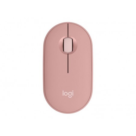 LOGITECH Pebble Mouse 2 M350s Mouse optical 3 buttons wireless Bluetooth 5.2 LE tonal rose