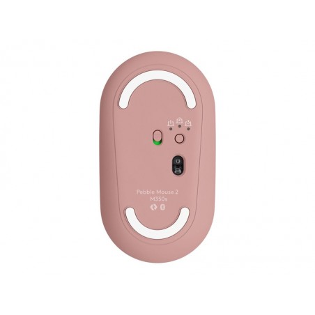 LOGITECH Pebble Mouse 2 M350s Mouse optical 3 buttons wireless Bluetooth 5.2 LE tonal rose