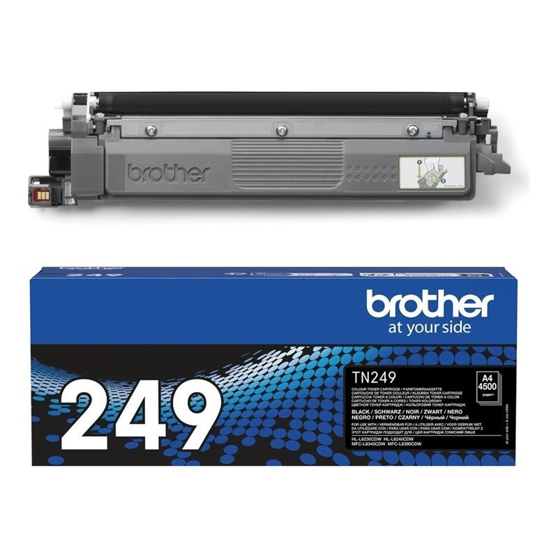 BROTHER TN-249BK Black Toner Cartridge Prints 4.500 pages