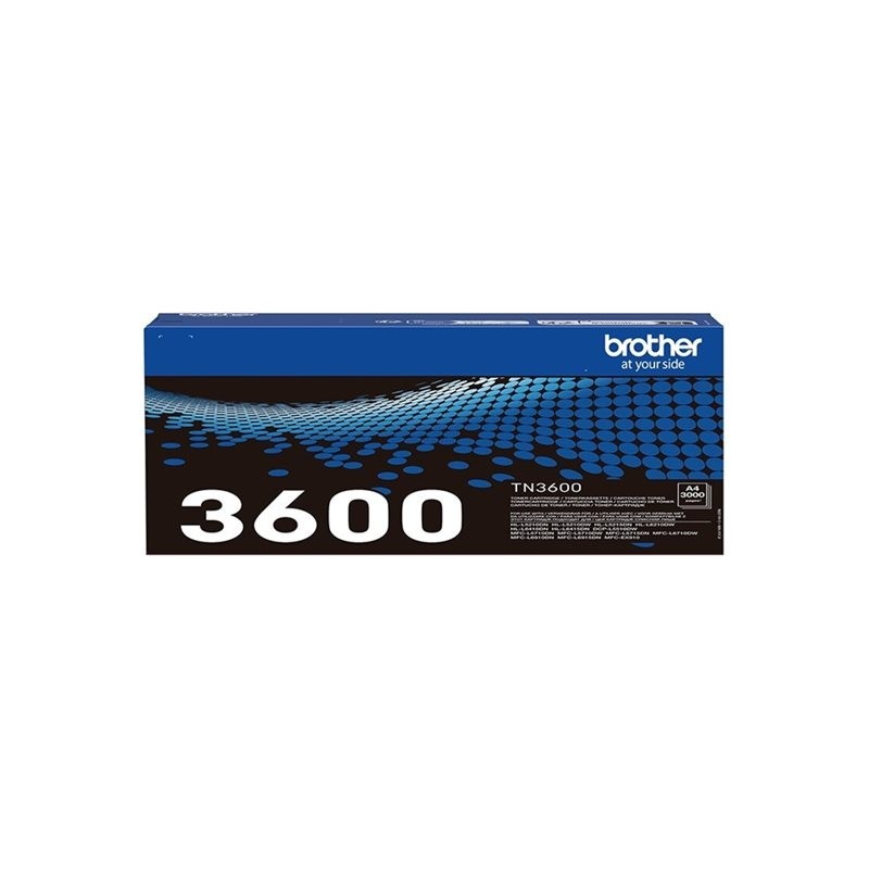 BROTHER TN-3600 Black Toner Cartridge Prints 3.000 pages