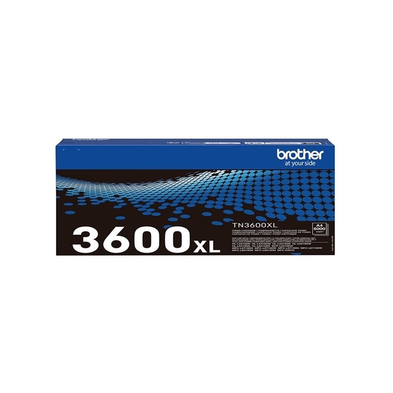 BROTHER TN-3600XL Black Toner Cartridge Prints 6.000 pages