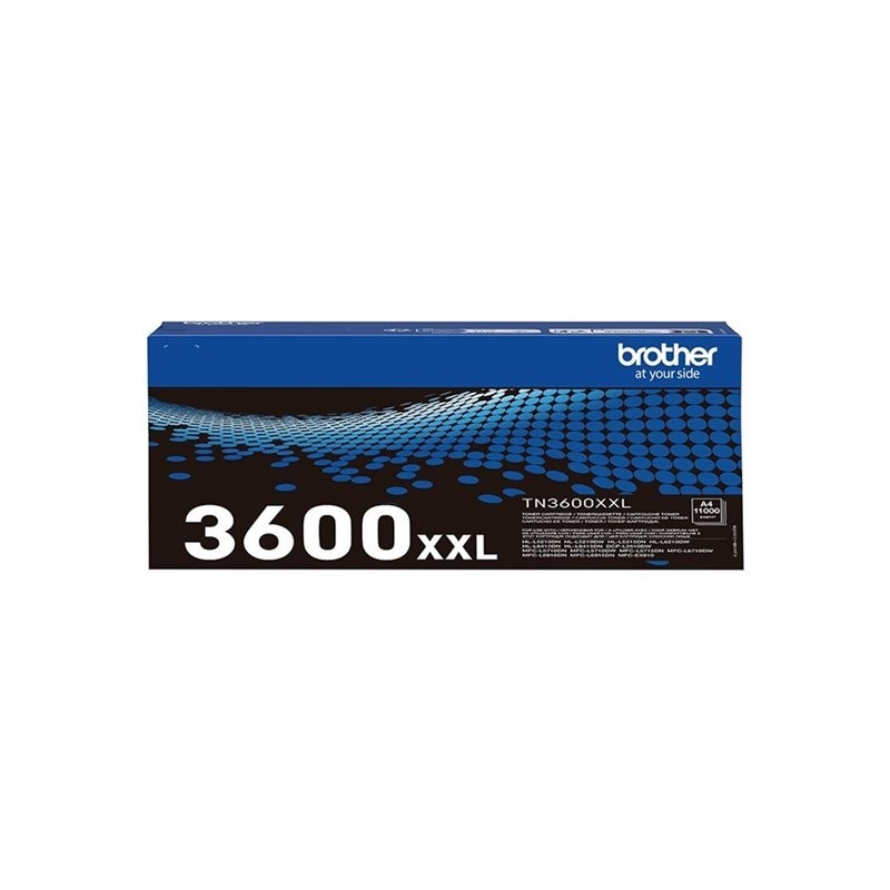 BROTHER TN-3600XXL High Yield Black Toner Cartridge Prints 11.000 pages