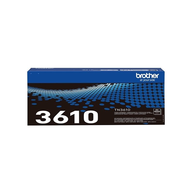 BROTHER TN-3610 Super High Yield Black Toner Cartridge Prints 18.000 pages