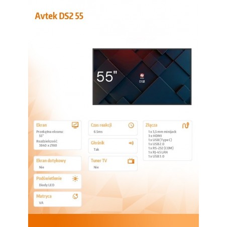 Monitor informacyjny DS2 55 cali