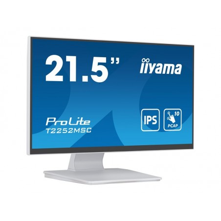 IIYAMA T2252MSC-W2 21.5inch WHITE Bonded PCAP 10P Touch with Anti-Finger print coating 1920x1080 IIYAMA T2252MSC-W2 21.5inch WHITE Bonded PCAP 10P Touch with Anti-Finger print coating 1920x1080