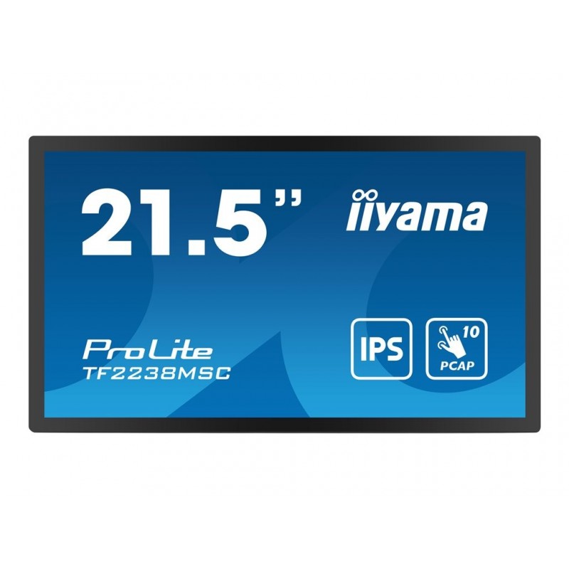 IIYAMA TF2238MSC-B1 21.5inch Bonded PCAP Bezel Free 10P Touch with Anti-Fingerprint coating 1920x1080 IIYAMA TF2238MSC-B1 21.5inch Bonded PCAP Bezel Free 10P Touch with Anti-Fingerprint coating 1920x1080