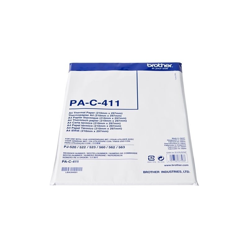 BROTHER PAC411 Papier thermal Brother A4 PJ622Z1 / PJ623Z1 / PJ663Z1 / PJ623Z1 / PJ662Z1 10