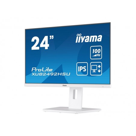 IIYAMA XUB2492HSU-W6 24inch ETE IPS-panel FHD 100Hz 250cd/m2 HDMI White Speakers 15cm Height Adj. Stand Pivot (P) IIYAMA XUB2492HSU-W6 24inch ETE IPS-panel FHD 100Hz 250cd/m2 HDMI White Speakers 15cm Height Adj. Stand Pivot (P)