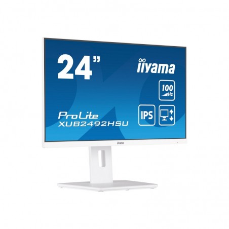 IIYAMA XUB2492HSU-W6 24inch ETE IPS-panel FHD 100Hz 250cd/m2 HDMI White Speakers 15cm Height Adj. Stand Pivot (P) IIYAMA XUB2492HSU-W6 24inch ETE IPS-panel FHD 100Hz 250cd/m2 HDMI White Speakers 15cm Height Adj. Stand Pivot (P)