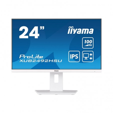 IIYAMA XUB2492HSU-W6 24inch ETE IPS-panel FHD 100Hz 250cd/m2 HDMI White Speakers 15cm Height Adj. Stand Pivot (P) IIYAMA XUB2492HSU-W6 24inch ETE IPS-panel FHD 100Hz 250cd/m2 HDMI White Speakers 15cm Height Adj. Stand Pivot (P)