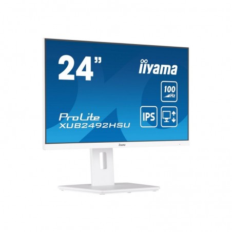 IIYAMA XUB2492HSU-W6 24inch ETE IPS-panel FHD 100Hz 250cd/m2 HDMI White Speakers 15cm Height Adj. Stand Pivot (P) IIYAMA XUB2492HSU-W6 24inch ETE IPS-panel FHD 100Hz 250cd/m2 HDMI White Speakers 15cm Height Adj. Stand Pivot (P)