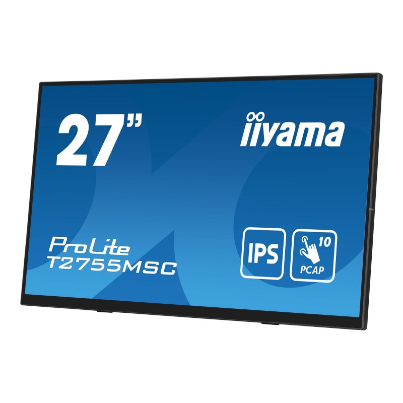 IIYAMA T2755MSC-B1 27inch IPS Bonded PCAP 10P Touch 1920x1080 Flat Bezel Free Glass Front HDMI Displayport 360cd/m USB Hub IIYAMA T2755MSC-B1 27inch IPS Bonded PCAP 10P Touch 1920x1080 Flat Bezel Free Glass Front HDMI Displayport 360cd/m USB Hub