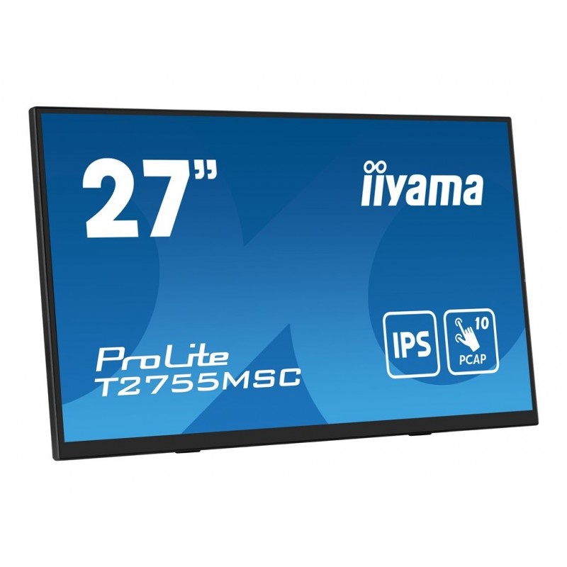 IIYAMA T2755MSC-B1 27inch IPS Bonded PCAP 10P Touch 1920x1080 Flat Bezel Free Glass Front HDMI Displayport 360cd/m USB Hub IIYAMA T2755MSC-B1 27inch IPS Bonded PCAP 10P Touch 1920x1080 Flat Bezel Free Glass Front HDMI Displayport 360cd/m USB Hub