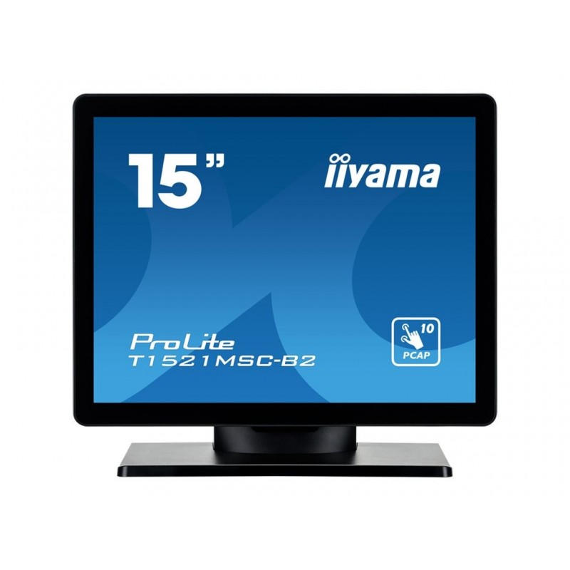 IIYAMA T1521MSC-B2 15inch PCAP Bezel Free Front 10P Touch 1024x768 Speakers VGA HDMI 325cd/m USB Interface External Power Adapte IIYAMA T1521MSC-B2 15inch PCAP Bezel Free Front 10P Touch 1024x768 Speakers VGA HDMI 325cd/m USB Interface External Power Adapte