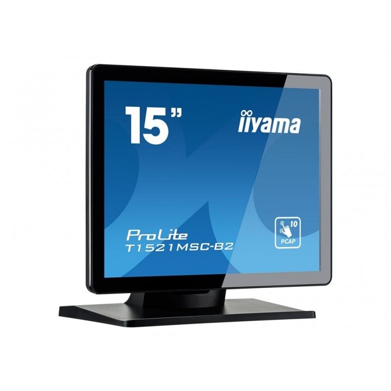 IIYAMA T1521MSC-B2 15inch PCAP Bezel Free Front 10P Touch 1024x768 Speakers VGA HDMI 325cd/m USB Interface External Power Adapte IIYAMA T1521MSC-B2 15inch PCAP Bezel Free Front 10P Touch 1024x768 Speakers VGA HDMI 325cd/m USB Interface External Power Adapte