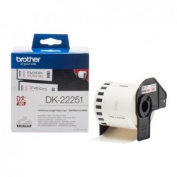 BROTHER DK22251 Taśma Brother Continuous Paper roll 62mm Black & Red on white