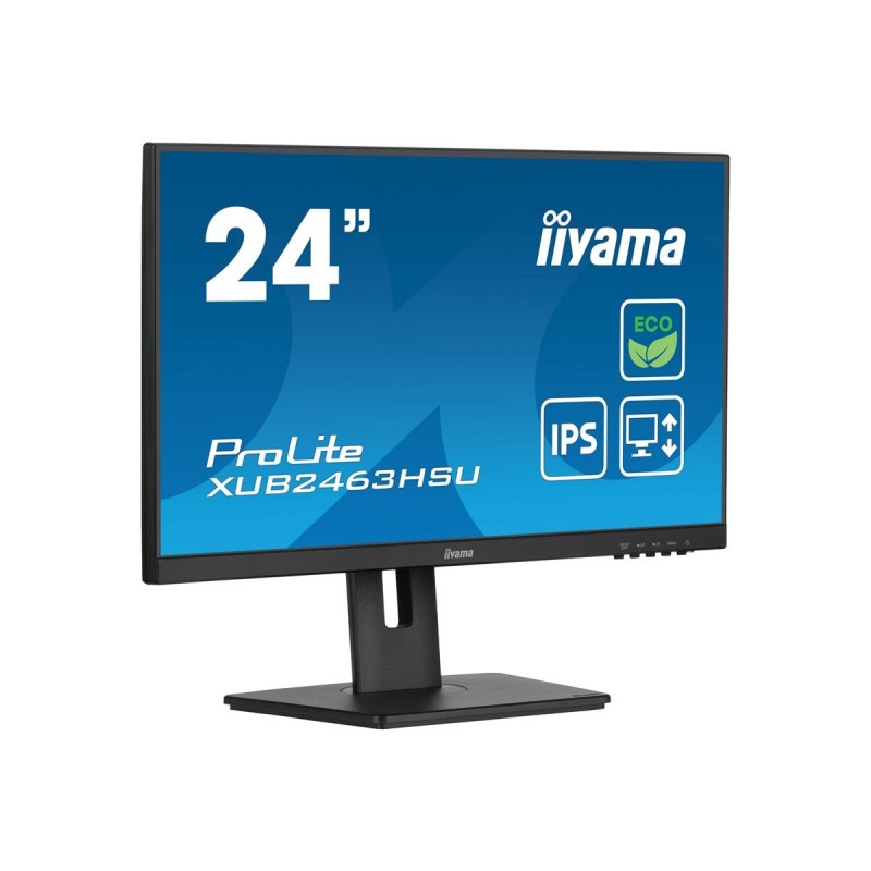 IIYAMA XUB2463HSU-B1 23.8inch ETE IPS EyeComfort/EyeSafe 2.0 FHD 100Hz 250cd/m2 3ms HDMI DP 2xUSB 3.2 Speakers 15cm Height Adj. 