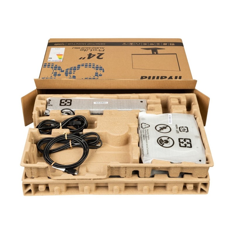 IIYAMA XUB2463HSU-B1 23.8inch ETE IPS EyeComfort/EyeSafe 2.0 FHD 100Hz 250cd/m2 3ms HDMI DP 2xUSB 3.2 Speakers 15cm Height Adj. 