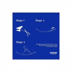 BROTHER Heat Shrink Tube Black on White 9.0mm