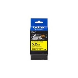 BROTHER Heat Shrink Tube Black on Yellow 5.2mm