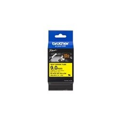 BROTHER Heat Shrink Tube Black on Yellow 9.0mm