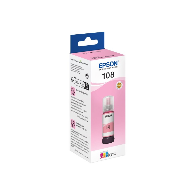 EPSON 108 EcoTank Light Magenta Ink Bottle