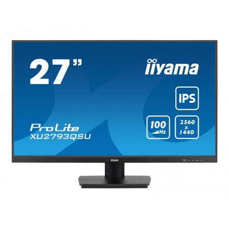 IIYAMA XU2793QSU-B6 27inch ETE IPS 2560x1440 100Hz QHD 1ms 250cd/m2 Speakers HDMI DP USB 2x3.2 FreeSync IIYAMA XU2793QSU-B6 27inch ETE IPS 2560x1440 100Hz QHD 1ms 250cd/m2 Speakers HDMI DP USB 2x3.2 FreeSync