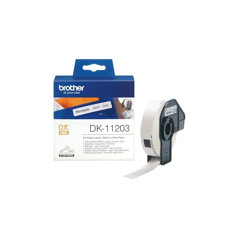 BROTHER DK11203 Brother mappa gerinc cimke 17x54mm, 300/tekercs BROTHER DK11203 Brother mappa gerinc cimke 17x54mm, 300/tekercs