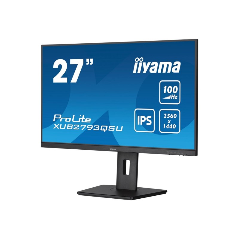 IIYAMA XUB2793QSU-B6 27inch ETE IPS 2560x1440 100Hz QHD 1ms 250cd/m2 Speakers HDMI DP USB 2x3.2 FreeSync 15cm Height Adj.