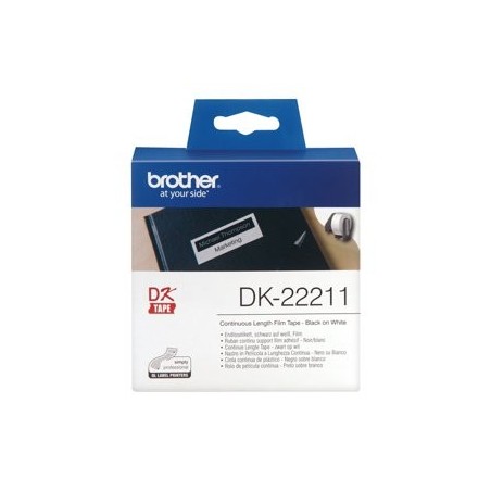 BROTHER DK22211 Brother szalacimke, film, 29mm, feher