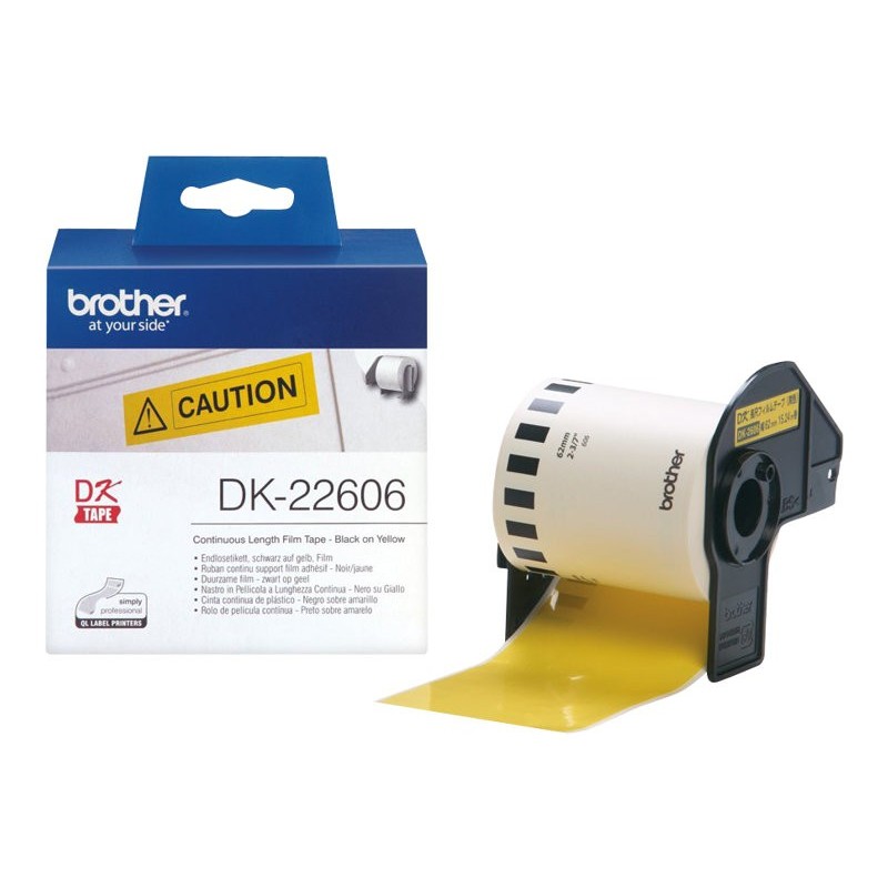 BROTHER DK22606 Taśma Brother Film Yellow Fim tape 62mm x 15.24 M BROTHER DK22606 Taśma Brother Film Yellow Fim tape 62mm x 15.24 M