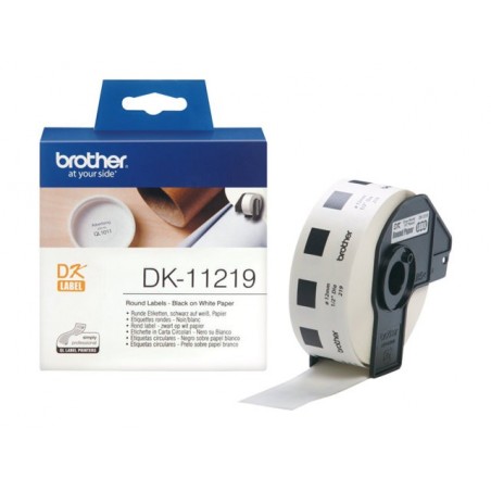 BROTHER DK11219 Taśma Brother ROUND PAPER 1 / 2 LABEL 12MM X 12MM X 1 200 BROTHER DK11219 Taśma Brother ROUND PAPER 1 / 2 LABEL 12MM X 12MM X 1 200