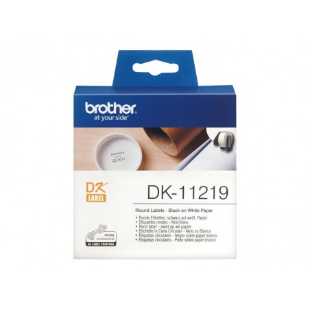 BROTHER DK11219 Taśma Brother ROUND PAPER 1 / 2 LABEL 12MM X 12MM X 1 200 BROTHER DK11219 Taśma Brother ROUND PAPER 1 / 2 LABEL 12MM X 12MM X 1 200