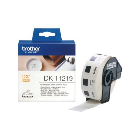 BROTHER DK11219 Taśma Brother ROUND PAPER 1 / 2 LABEL 12MM X 12MM X 1 200 BROTHER DK11219 Taśma Brother ROUND PAPER 1 / 2 LABEL 12MM X 12MM X 1 200