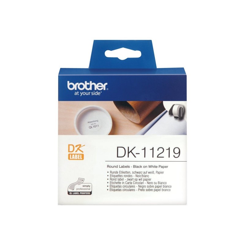 BROTHER DK11219 Taśma Brother ROUND PAPER 1 / 2 LABEL 12MM X 12MM X 1 200 BROTHER DK11219 Taśma Brother ROUND PAPER 1 / 2 LABEL 12MM X 12MM X 1 200
