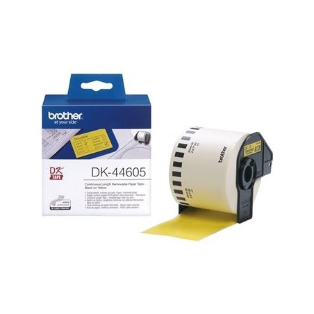 BROTHER DK44605 Brother szalagcimke, nem tapad, 62mm, sarga