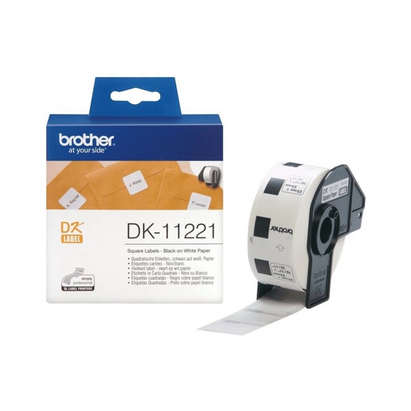 BROTHER DK11221 Taśma Brother Square Paper Label 23MM X 23MM X 1000