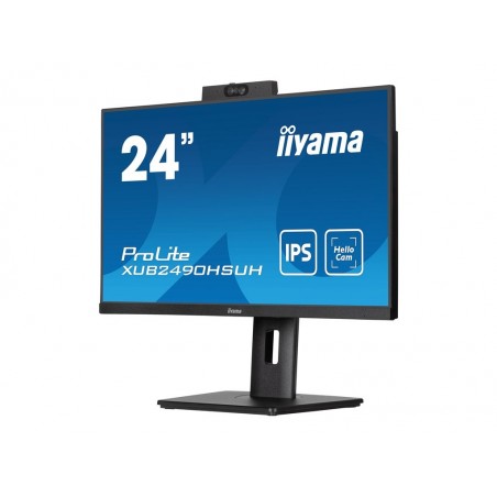 IIYAMA XUB2490HSUH-B1 24inch ETE IPS-panel FHD 250cd/m2 4ms Windows Hello Webcam 1080P Auto Focus 15cm Height Adj. Stand (P) IIYAMA XUB2490HSUH-B1 24inch ETE IPS-panel FHD 250cd/m2 4ms Windows Hello Webcam 1080P Auto Focus 15cm Height Adj. Stand (P)