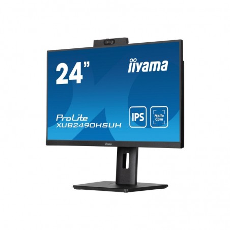 IIYAMA XUB2490HSUH-B1 24inch ETE IPS-panel FHD 250cd/m2 4ms Windows Hello Webcam 1080P Auto Focus 15cm Height Adj. Stand (P) IIYAMA XUB2490HSUH-B1 24inch ETE IPS-panel FHD 250cd/m2 4ms Windows Hello Webcam 1080P Auto Focus 15cm Height Adj. Stand (P)