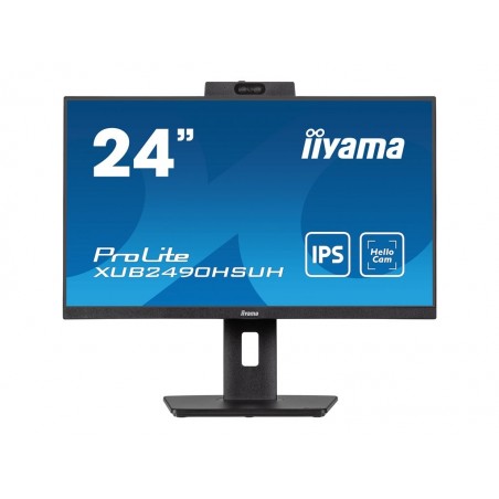 IIYAMA XUB2490HSUH-B1 24inch ETE IPS-panel FHD 250cd/m2 4ms Windows Hello Webcam 1080P Auto Focus 15cm Height Adj. Stand (P) IIYAMA XUB2490HSUH-B1 24inch ETE IPS-panel FHD 250cd/m2 4ms Windows Hello Webcam 1080P Auto Focus 15cm Height Adj. Stand (P)